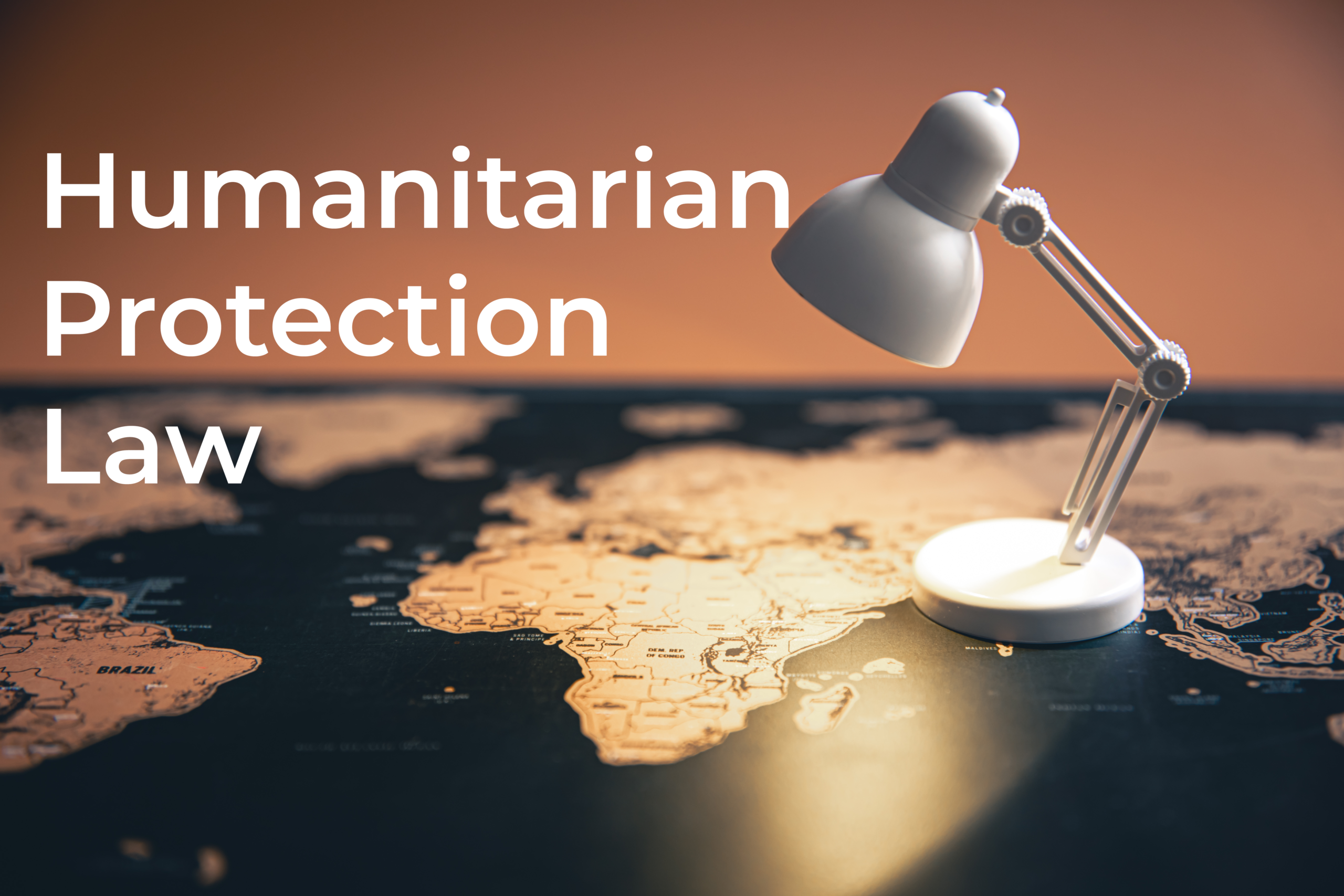 small table lamp world map copy space